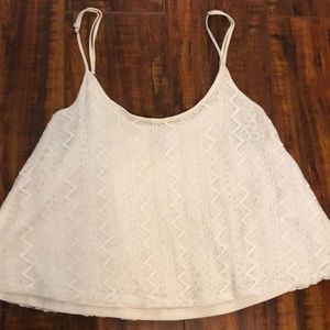 White Lace Crop Top